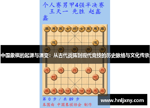 中国象棋的起源与演变：从古代战阵到现代竞技的历史脉络与文化传承